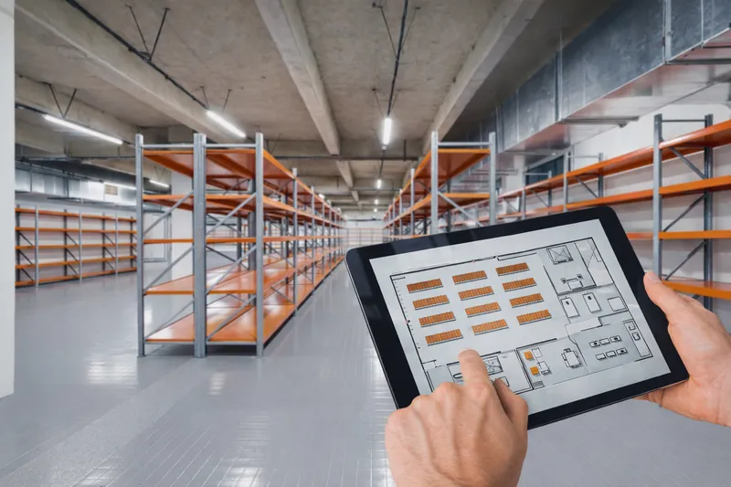 Entrepôt professionnel M152 équipé avec rayonnages sur mesure à Montreuil